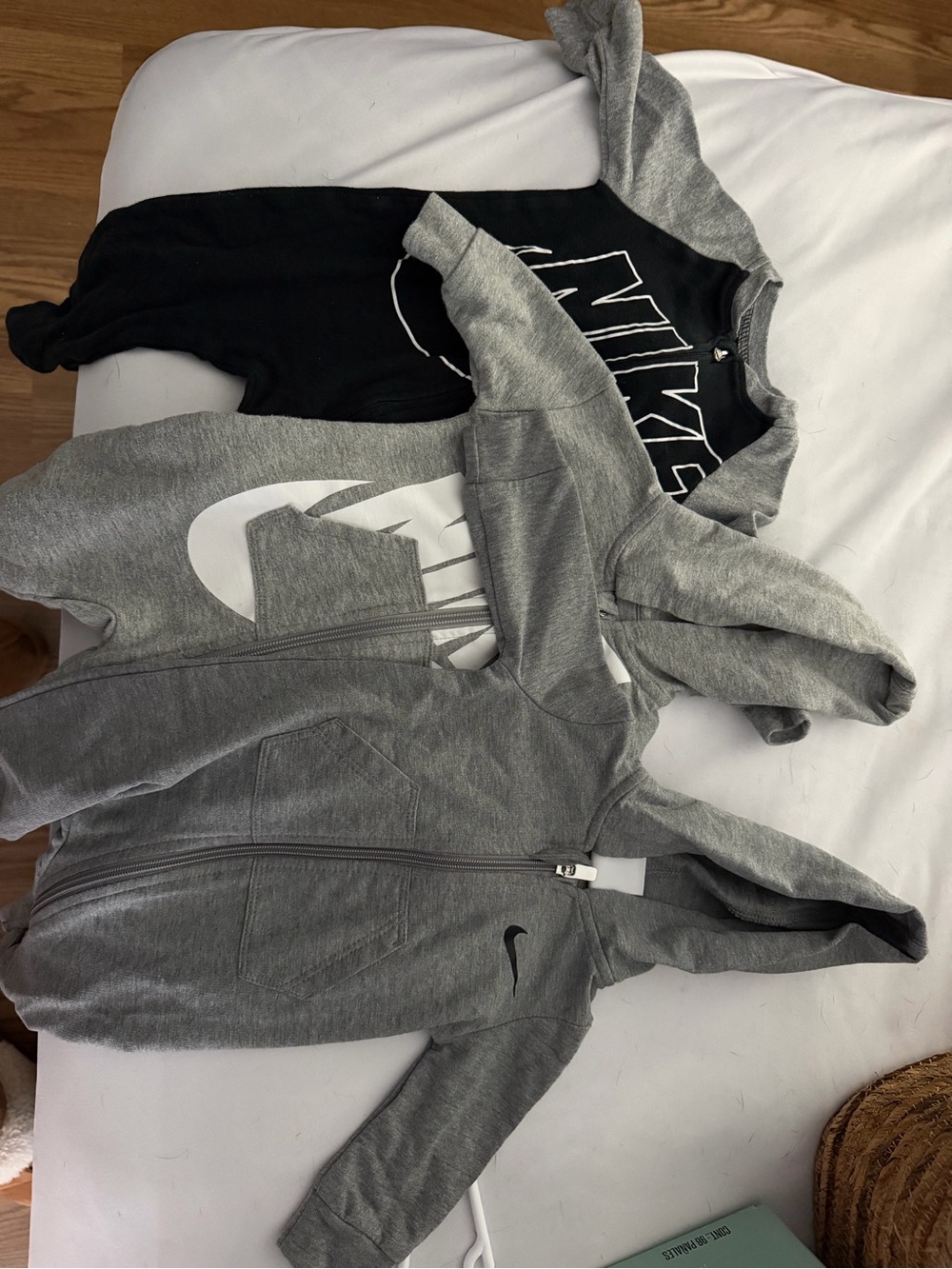 Nike Kids' Gray and Black Hooded Zip Jackets - Double Pack